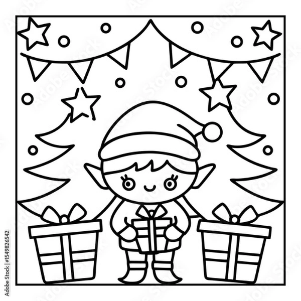 Fototapeta Vector illustration of color pages