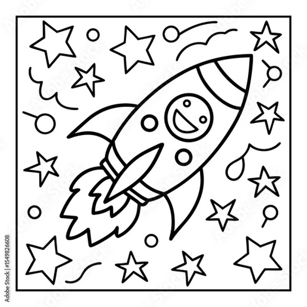 Fototapeta Vector illustration of color pages