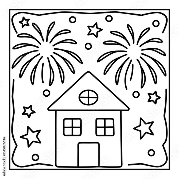 Fototapeta Vector illustration of color pages