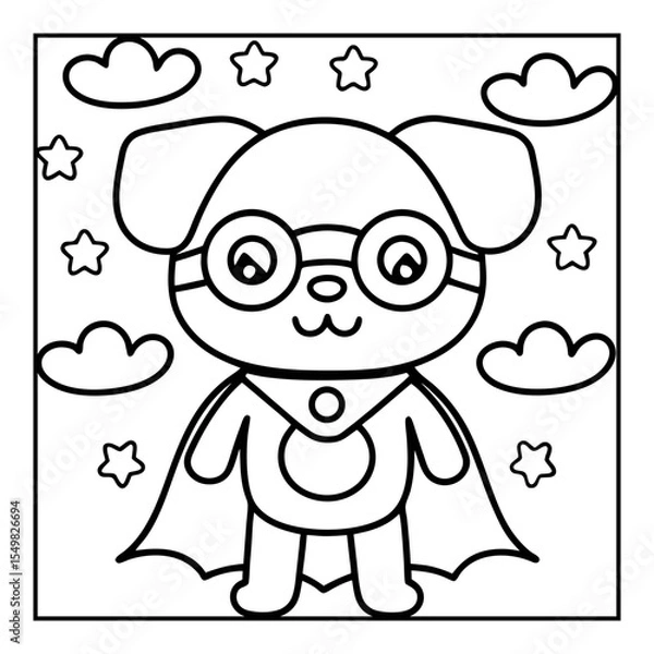 Fototapeta Vector illustration of color pages