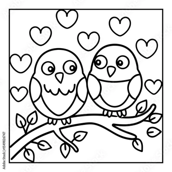 Fototapeta Vector illustration of color pages