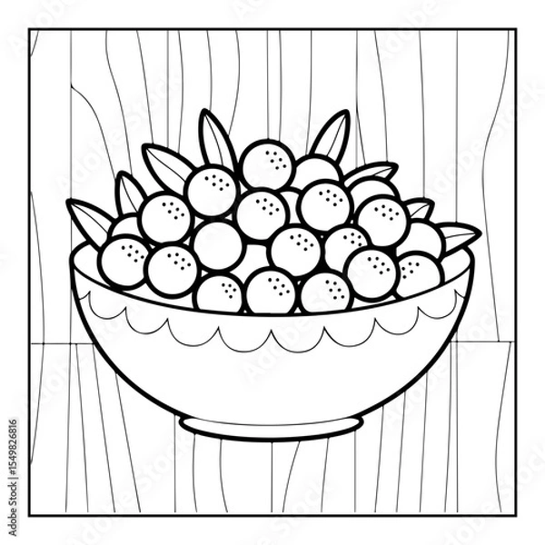 Fototapeta Vector illustration of color pages