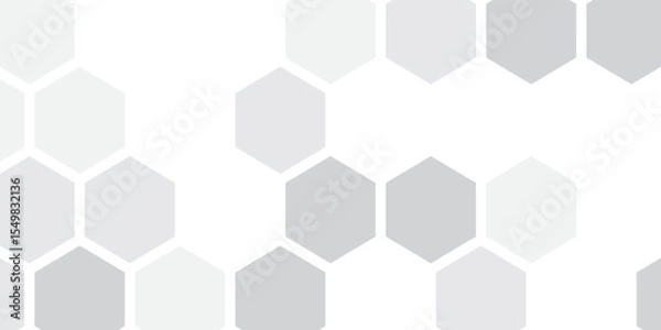 Fototapeta Honeycomb hexagonal seamless pattern. Gray, black, white beehive background. Gradation color. Honeycomb, bees hive cells pattern. Grid design, vector background.