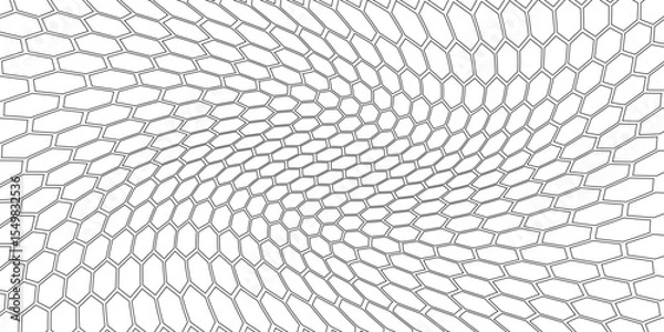 Fototapeta Abstract white and grey hexagonal pattern background design. Modern simple overlapping hexagon geometric element with molecular structures.