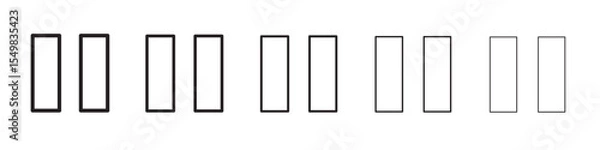 Fototapeta Pause icon vector illustration isolated