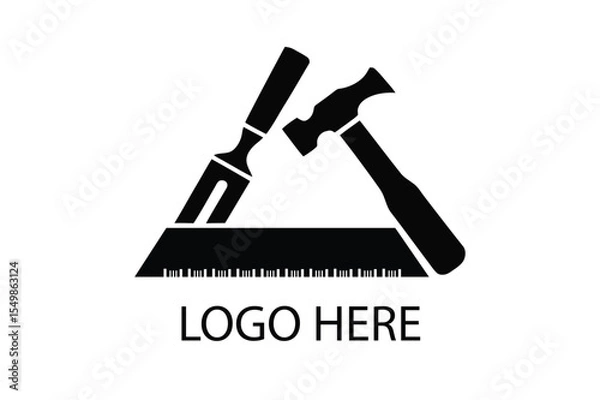 Fototapeta Carpenter Tools Logo Design