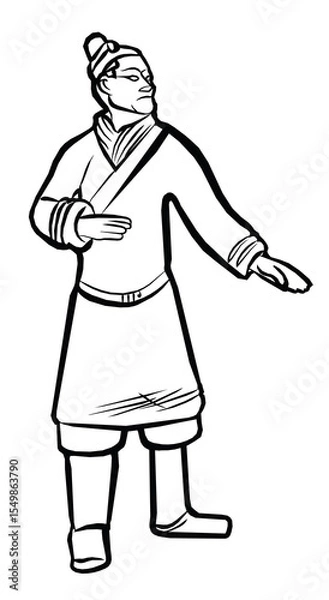 Obraz Terracotta Army Standing Archer – Qin Dynasty Tomb Figure