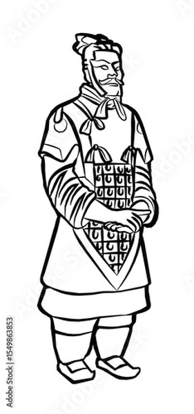 Obraz Terracotta Army Mid-Ranking Officer Statue – Qin Dynasty Burial Figure