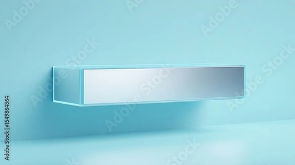 Fototapeta sleek and elegant 3d-rendered furniture accessory floating on serene background offering minimalist beauty