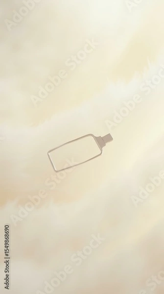 Fototapeta Low Battery Icon on Pastel Background – Vertical Concept for Energy Drain and Burnout