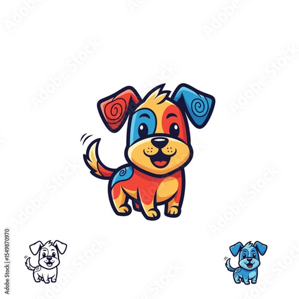 Obraz Cute Dog Icon Very Cool Design