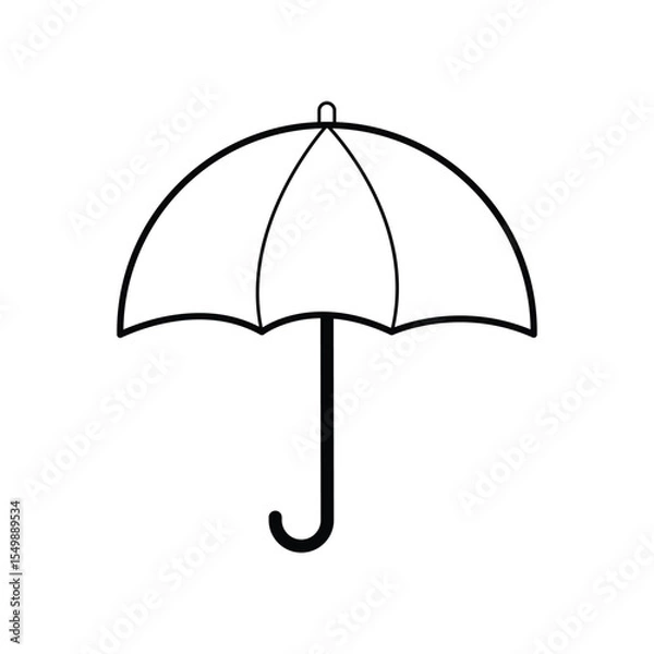 Fototapeta icon or symbol of umbrella in outline style