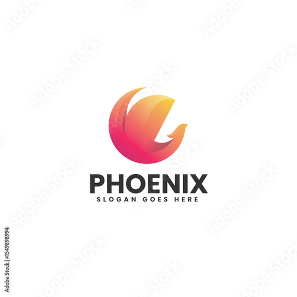 Obraz Abstract vector company logo design concept with a circular shape