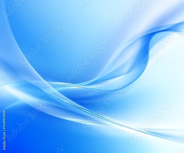 Obraz Abstract blue flowing light lines design