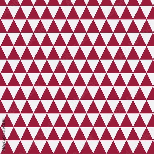Fototapeta Abstract 3D triangle background in Qatar flag colors—maroon and white. Low-poly geometric pattern with depth and texture, symbolizing national identity and modern design. Qatar flag color designs