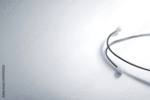 Obraz Minimalist stethoscope on a clean surface