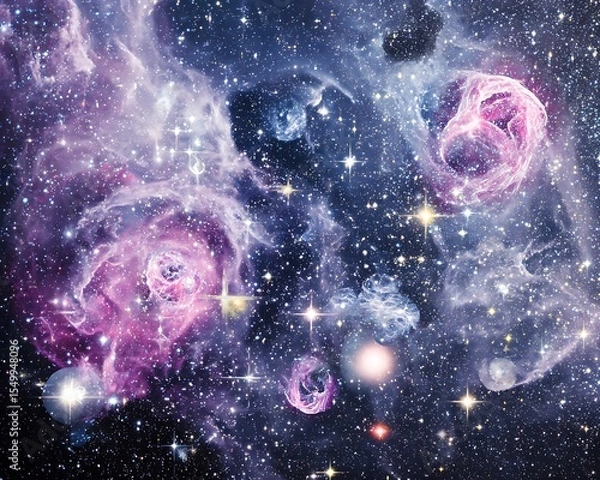 Obraz Galactic tapestry of stars and nebulae