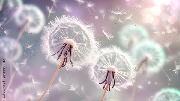 Fototapeta Floating Dandelion Seed Dreams