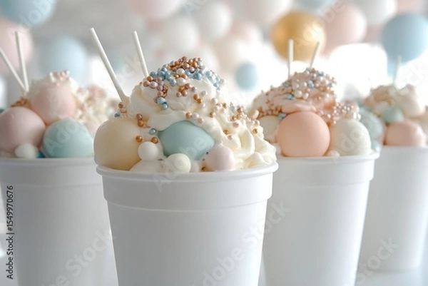 Obraz Ice cream scoops in a cup