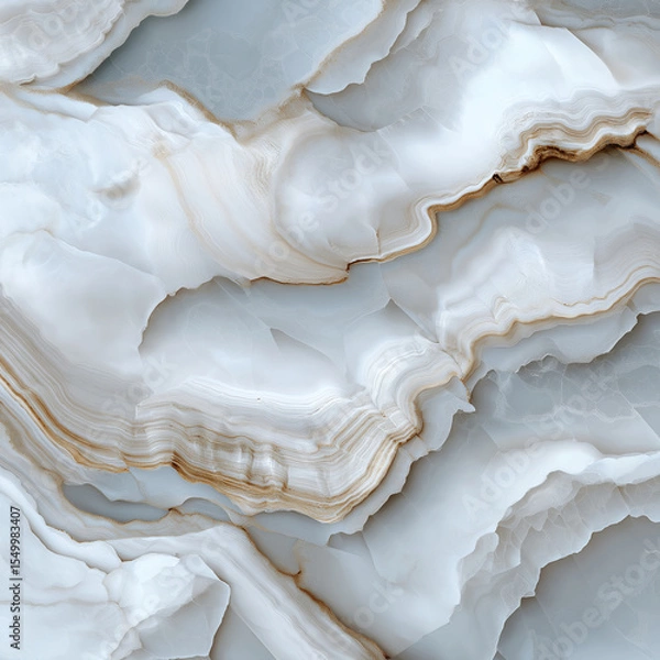 Fototapeta Smooth marble texture with soft blue and white tones