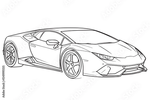 Obraz high quality vector illustration of a sleek modern sports car