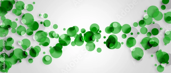 Fototapeta abstract background. green Circle Dot Unique isolated white Background