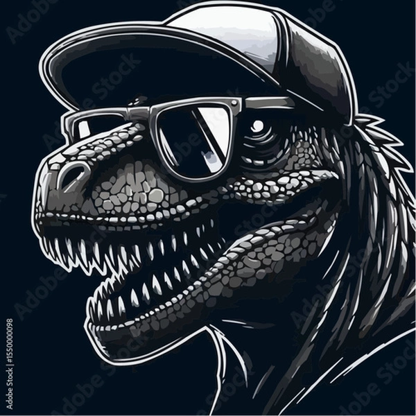 Fototapeta stylized version of a cool dinosaur 30