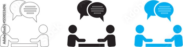 Obraz meeting icon vector illustration