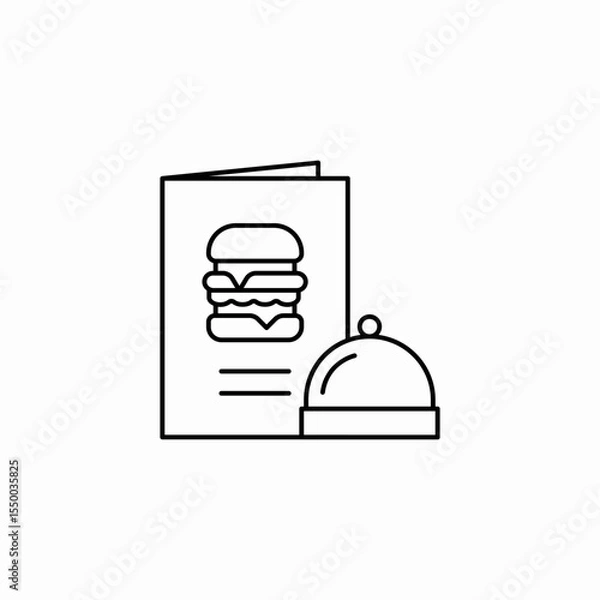 Obraz burger menu cloche icon sign vector