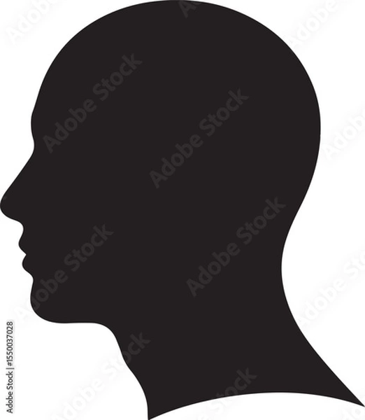 Fototapeta Head Silhouette vector illustration