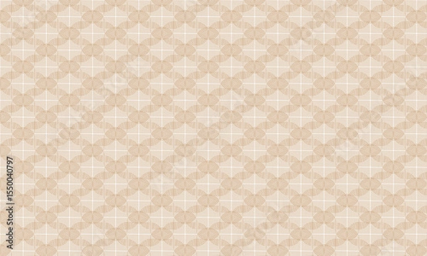 Obraz Seamless retro vintage heart pattern for wallpaper or fabric with brown and beige geometric dot tile decoration