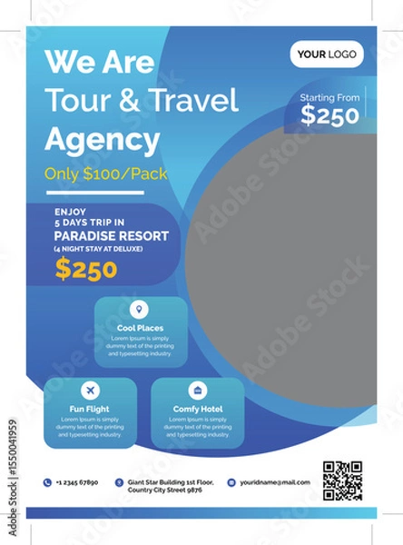 Obraz Modern infographic design template with business vector elements for web layout