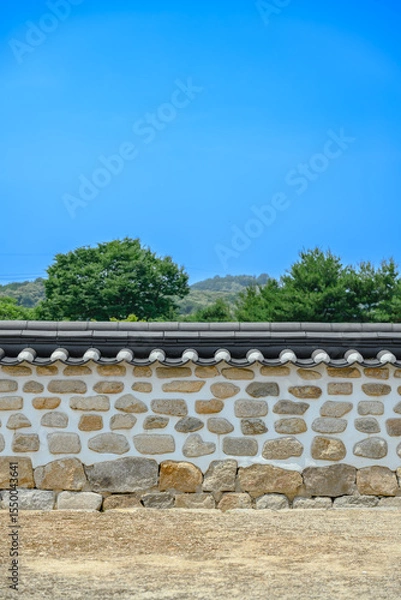 Obraz 전통 한옥의 담장