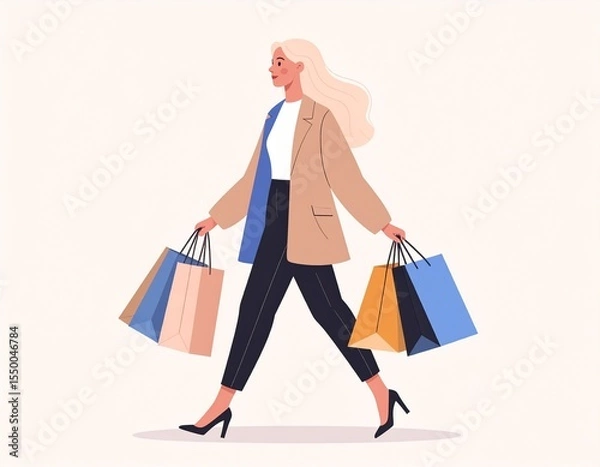 Obraz Shopping concept illustration art