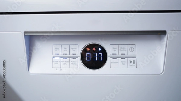 Obraz close up of dishwasher indicator