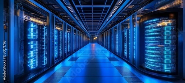 Fototapeta A_massive_AI_supercomputer