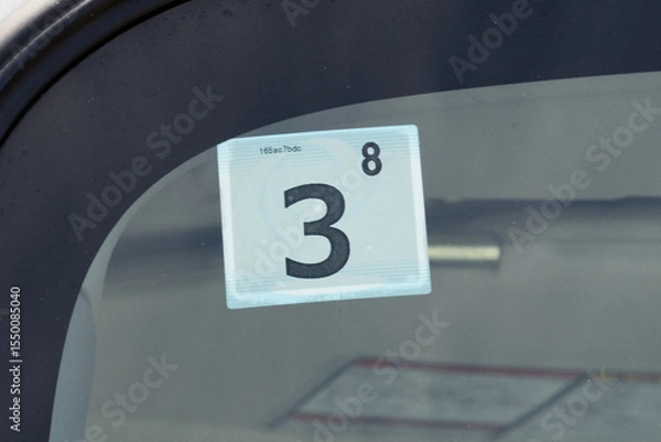 Obraz 車検ステッカー　令和8年3月