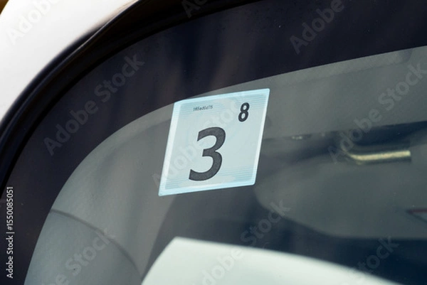 Obraz 車検ステッカー　令和8年3月