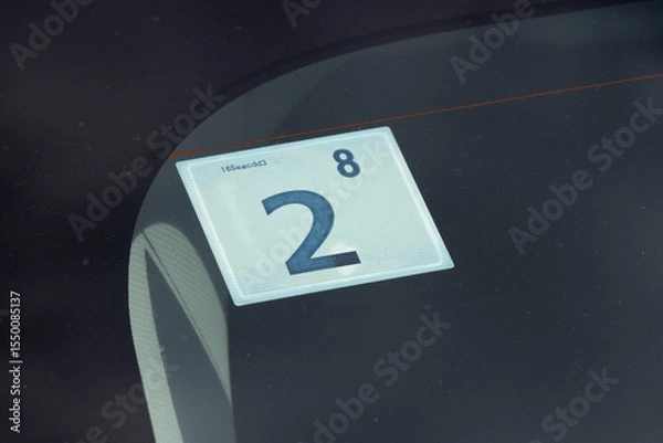 Obraz 車検ステッカー　令和8年2月