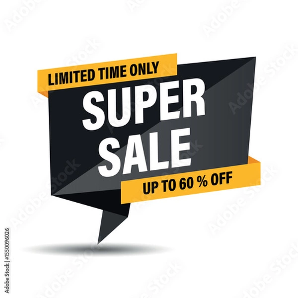 Obraz Super Sale Banner: Limited Time Only, Up to 60% Off!