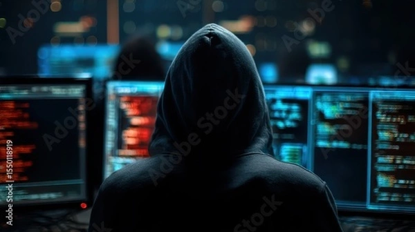 Fototapeta Penetration tester that simulates cyberattacks on an isolated network