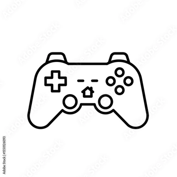 Obraz Gaming Controller Icon in Minimalist Style  