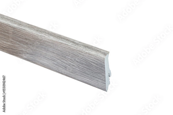 Fototapeta Baseboard Molding Sample Isolated on White Background