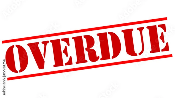 Fototapeta OVERDUE stamp