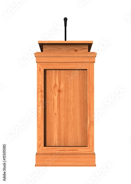 Fototapeta 3D Rendering Podium on White