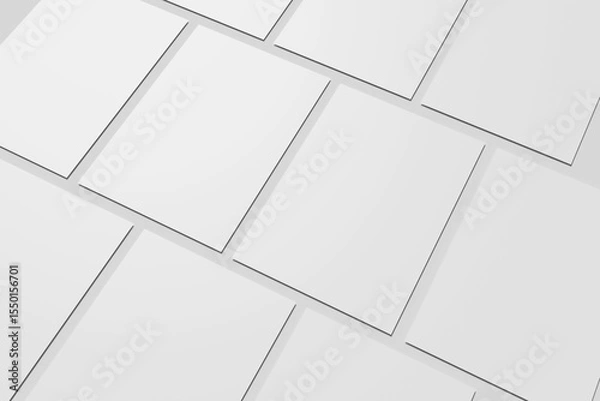 Obraz Blank A4 flyer brochure for mockup - 3D Rendering