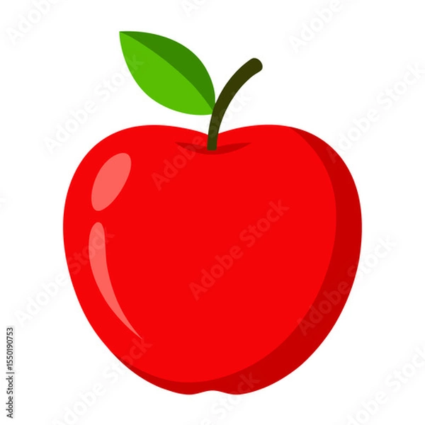 Fototapeta Flat Red Apple Design