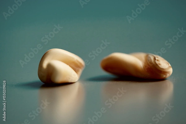 Obraz Smooth Sea Pebbles on a Turquoise Surface.