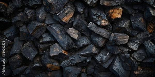 Obraz pile, stack of firewood