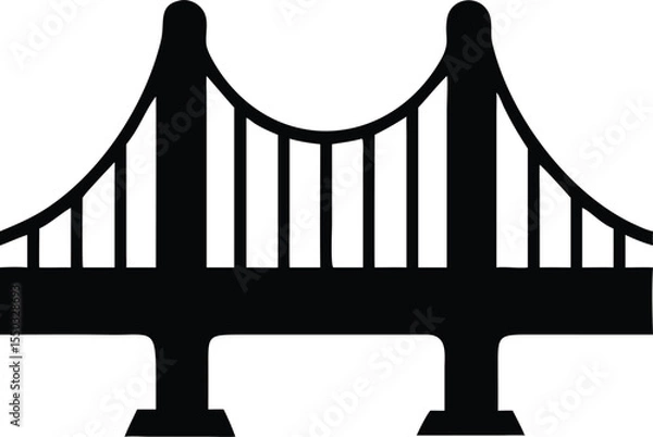 Obraz golden gate bridge black silhouette 